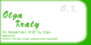 olga kraly business card
